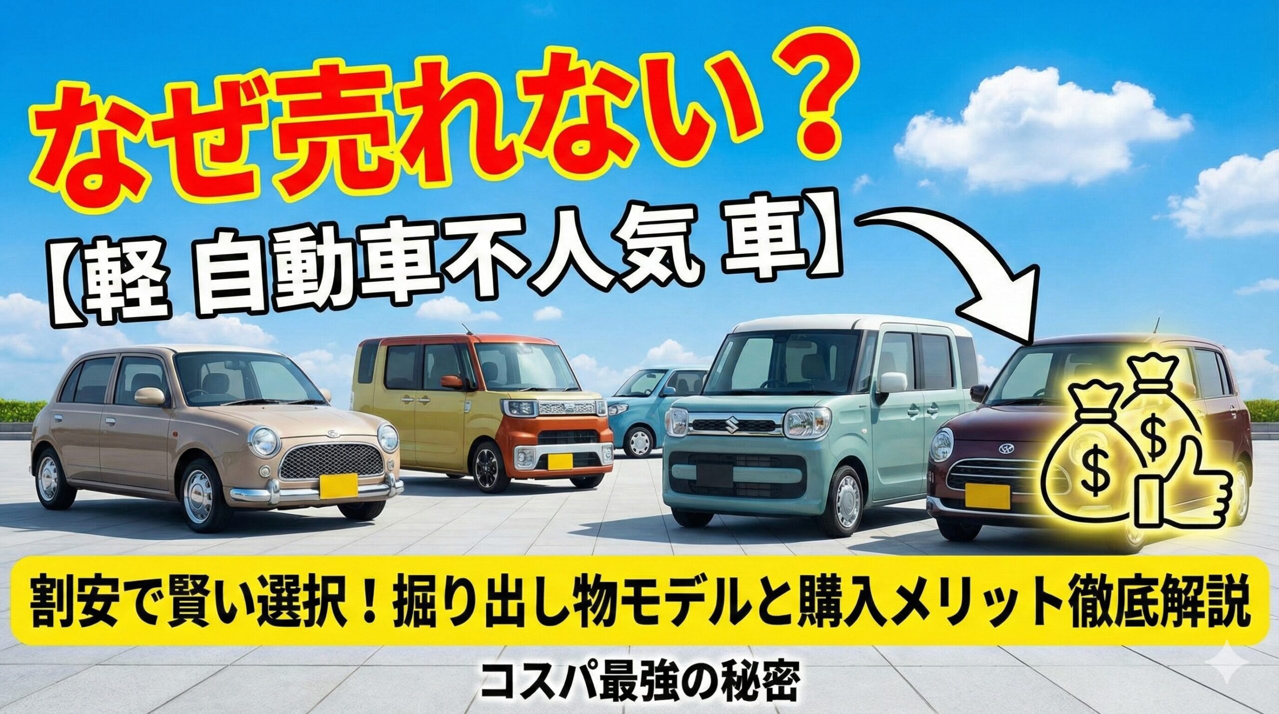 【軽 自動車 不 人気 車】なぜ売れない？「割安で賢い選択」になる掘り出し物モデルと購入メリット徹底解説
