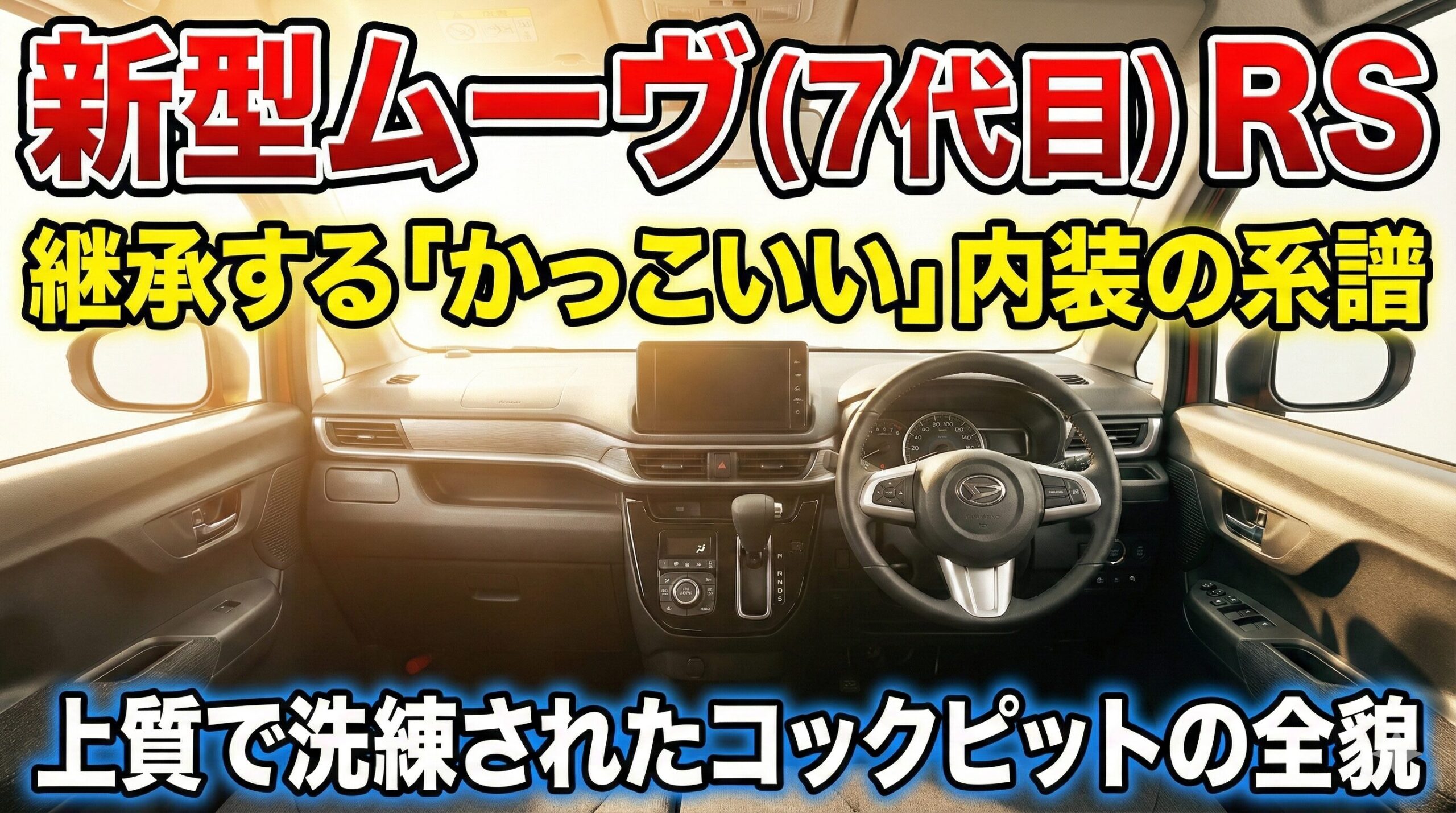 かっこいい ムーヴ カスタム 内装の系譜｜新型RSが実現した上質で洗練されたコックピット