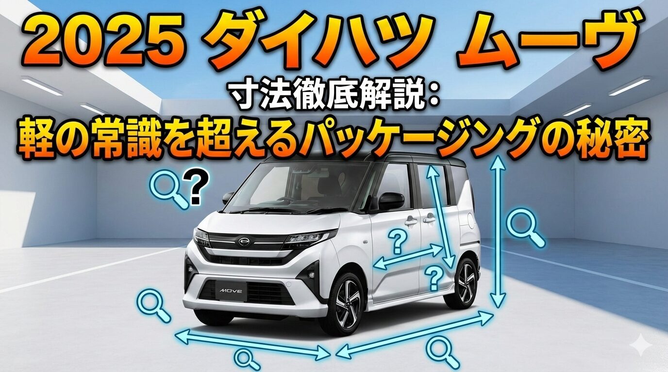 2025 ダイハツ ムーヴ 寸法徹底解説：軽の常識を超えるパッケージングの秘密