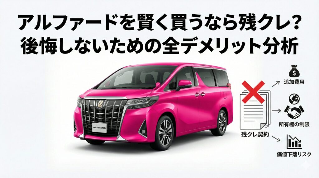 アルファードを賢く買うなら残クレ？後悔しないための全デメリット分析