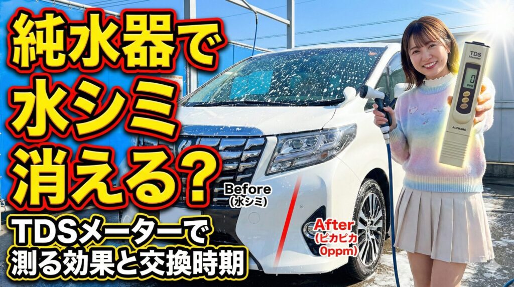 純水器を使うと水シミは消える？TDSメーターで測る効果と交換時期