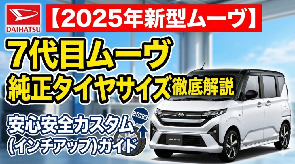 ムーヴ の タイヤ サイズ：新型（2025年）7代目の純正規格と最適なカスタムガイド