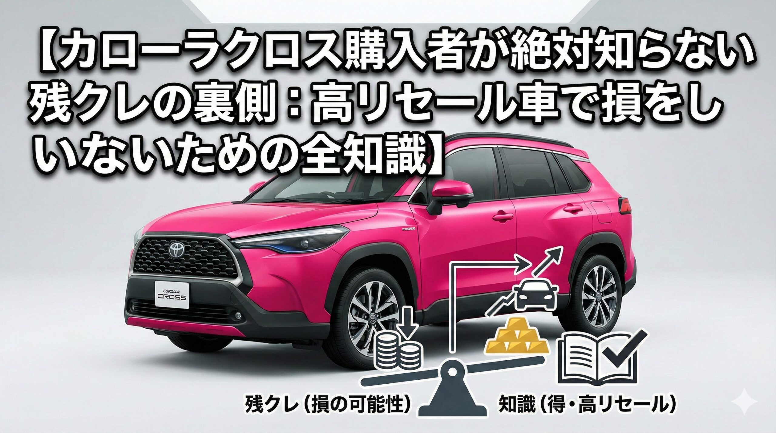 カローラクロス購入者が絶対知らない残クレの裏側：高リセール車で損をしないための全知識