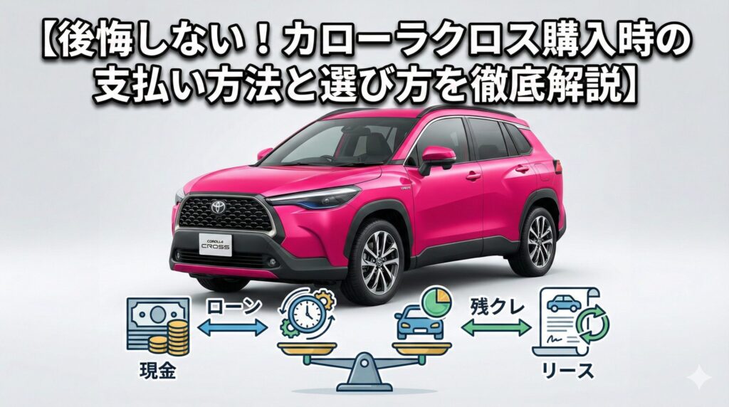 後悔しない！カローラクロス購入時の支払い方法と選び方を徹底解説