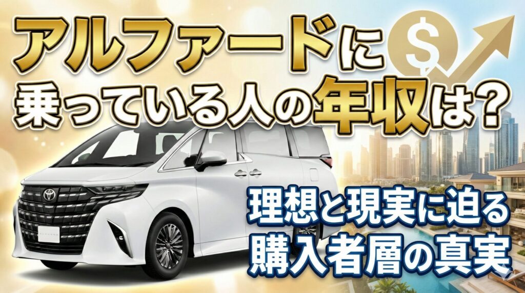 アルファードに乗っている人の年収は？理想と現実に迫る購入者層の真実