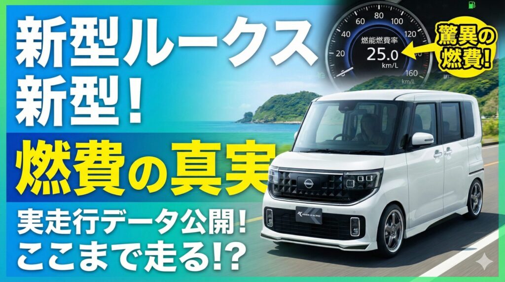 【2025年12月】新型ルークス燃費の真実：ハイブリッド廃止でも驚異の21.0km/Lを達成した技術革命