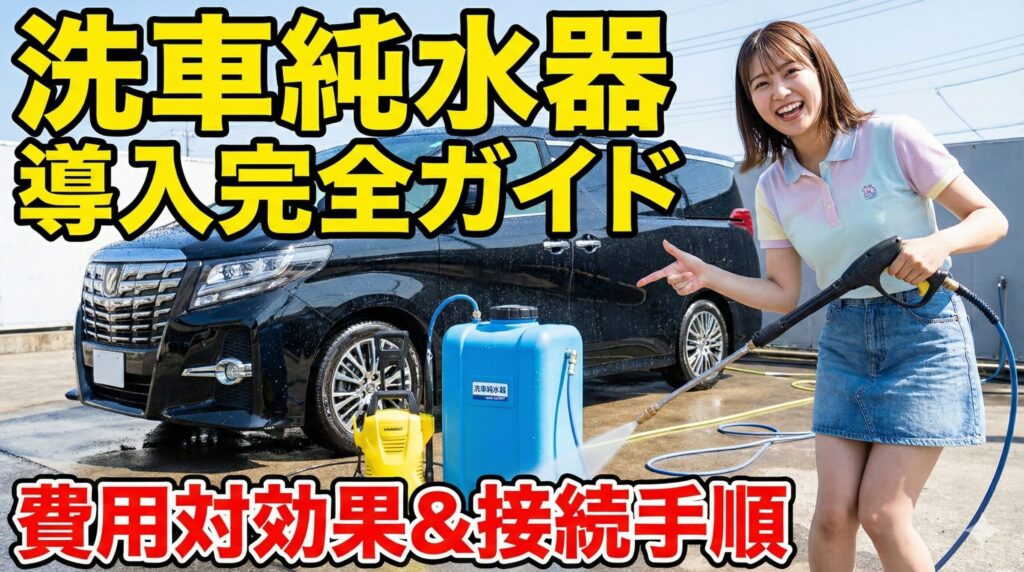 洗車純水器の導入完全ガイド｜費用対効果と高圧洗浄機接続手順